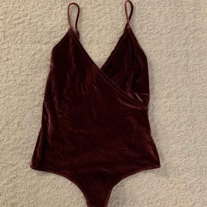 Mauve velvet bodysuit